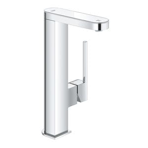 Baterie lavoar Grohe Plus 23959003, 3/8'', marimea L, display LED, monocomanda, touch, 2 pulverizari, pivotanta, evacuare push to open, crom
