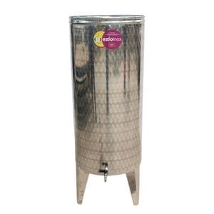 Butoi, confectionat din inox, forma cilindrica, robust, rezistent, cu capac flotant, robinet si picioare, 480 x 1300 x 0.6 mm, 180 litri