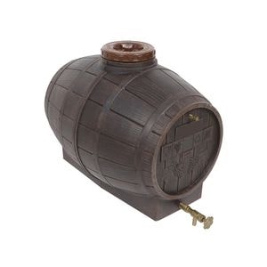 Butoi plastic alimentar,  inchidere etansa, garnitura de cauciuc, capac filetat , aerisitor, 140litri, 78x53x60cm, maro