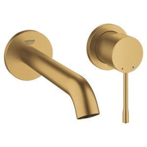 Baterie lavoar Grohe Essence 29192GN1, 1/2'', montare pe perete, 183 mm, necesita valva, mat, auriu