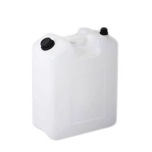 Bidon, confectionat din polietilena de inalta densitate, 31 x 24,5 x 38,4 cm, cu 2 guri, 20 litri, alb