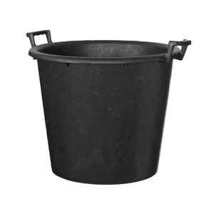 Cada din plastic, realizat din polietilena de inalta densitate, fara capac, cu manere, 48 x 60 cm, negru, 90 litri