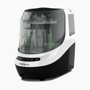 Sterilizator electric Baby Brezza, Bottle Washer Pro, 3 in1, Ciclu complet 90 minute, Cu 60 de tablete de detergent, Alb