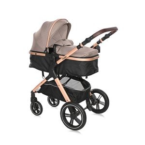 Carucior set Lorelli Viola, cos auto inclus, set adaptori inclus, pana la 22 kg, Pearl Beige