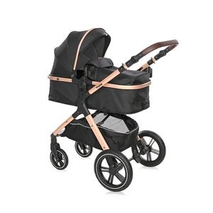 Carucior set Lorelli Viola, cos auto inclus, set adaptori inclus, pana la 22 kg, Black Diamonds