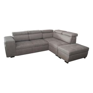 Coltar extensibil Sani Elegant, 271x228x80 cm, montaj stanga, Gri