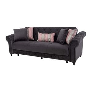 Canapea extensibila Sani Ibiza 3, 3 locuri, 240 x 78 x 85 cm, gri