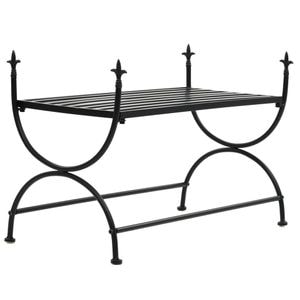 Banca vintage VIDAXL, Metal, 83 x 42 x 55 cm, Negru