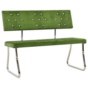 Banca VIDAXL, catifea, 110 x 53 x 82 cm, Verde