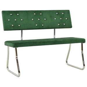 Banca VIDAXL, catifea, 110 x 53 x 82 cm, Verde