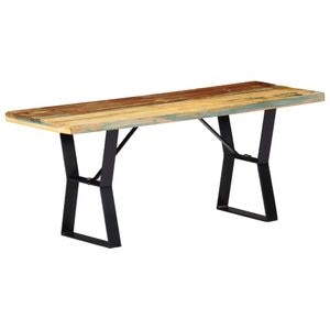 Banca VIDAXL, lemn masiv reciclat, 110 x 40 x 45 cm, Multicolor