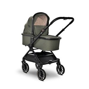 Carucior set 3 in 1 Lorelli Reya, maner reversibil, pana la 22 kg, Green