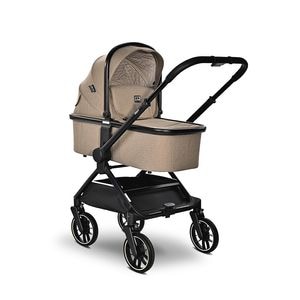 Carucior set 3 in 1 Lorelli Reya, maner reversibil, pana la 22 kg, Brown