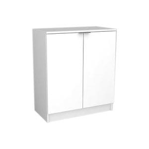 Comoda Poll 1, 67,6x35x78,2 cm Alb lucios