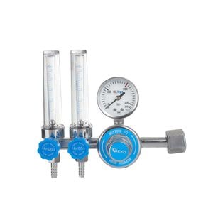 Regulator de presiune Geko G80076 CO2 / argon cu rotametru dublu