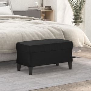 Banca VIDAXL, piele ecologica, 70 x 35 x 41 cm, negru