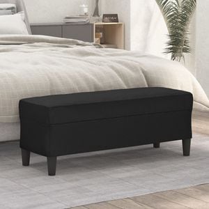 Banca VIDAXL, piele ecologica, 100 x 35 x 41 cm, negru