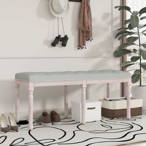 Banca VIDAXL, catifea, 110 x 40 x 49 cm, gri