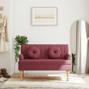 Bancheta cu perne VIDAXL, textil, 113 x 64 x 75 cm, rosu