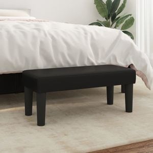Banca VIDAXL, piele ecologica, 70 x 30 x 30 cm, negru