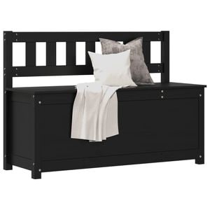 Banca VIDAXL, lemn masiv de pin, 110 x 41 x 76 cm, negru