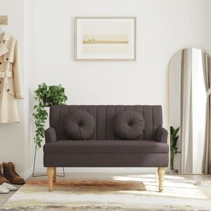 Bancheta cu perne VIDAXL, textil, 113 x 64 x 75 cm, maro