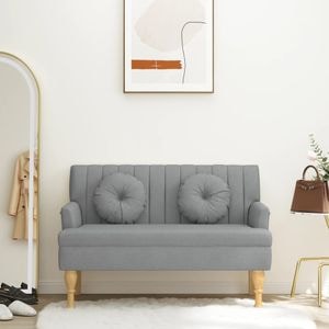 Bancheta cu perne VIDAXL, textil, 113 x 64 x 75 cm, gri