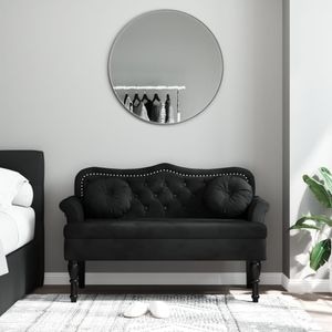 Bancheta cu perne VIDAXL, catifea, 120 x 65 x 75 cm, negru