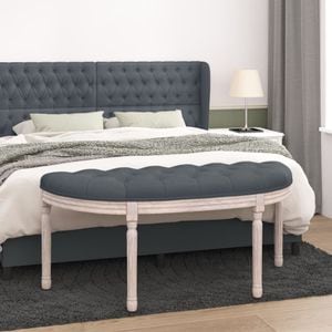 Banca VIDAXL, catifea, 110 x 45 x 49 cm, gri