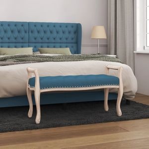 Banca VIDAXL, catifea, 110 x 45 x 60 cm, albastru