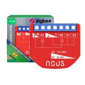 Releu inteligent pentru perdele si draperii Nous B4Z ZigBee, 1 canal