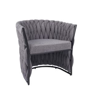 Scaun Living KJC4342, 74 x 62 x 74 cm, gri inchis