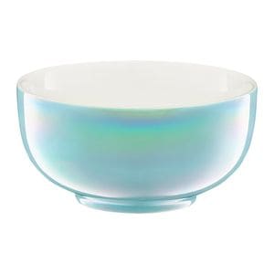 Bol mic AMBITION Pearl, 14cm, design metalic, portelan, 460 ml, albastru