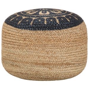 Taburet VIDAXL, iuta, D45 x 30 cm, maro-negru
