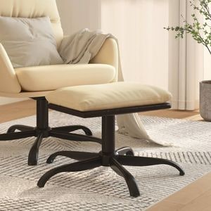 Taburet VIDAXL, textil si piele ecologica, 60x60x36 cm, crem