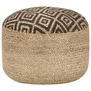 Taburet VIDAXL, iuta, D45 x 30 cm, negru