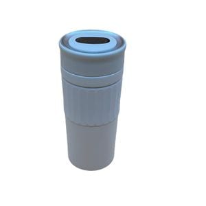 Termos Nichita, Cu LED, Cu afisaj temperatura, Cu sita infuzor, 420 ml, Albastru cenusiu