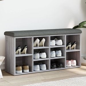 Pantofar VIDAXL, lemn prelucrat, 102x32x50 cm, gri sonoma
