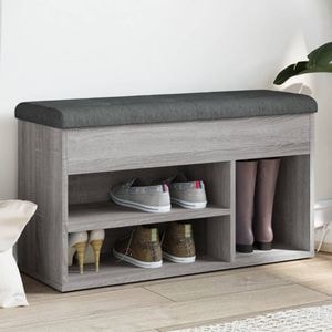 Pantofar VIDAXL, lemn prelucrat, 82x32x45.5 cm, gri sonoma