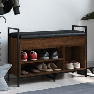 Pantofar VIDAXL, lemn prelucrat, 85.5x32x57.5 cm, stejar maro