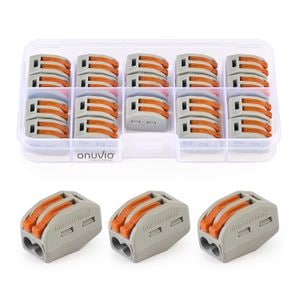 Set 19 Conectori rapizi, Reglete rapide cu levier pentru instalatii electrice cu 2 pini, tip 222-412