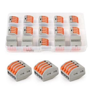 Set 19 Conectori rapizi, Reglete rapide cu levier pentru instalatii electrice cu 4 pini, tip 222-414