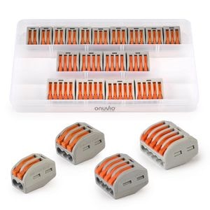 Set 18 Conectori rapizi, Reglete rapide cu levier pentru instalatii electrice cu 2, 3, 4 si 5  pini, tip 222