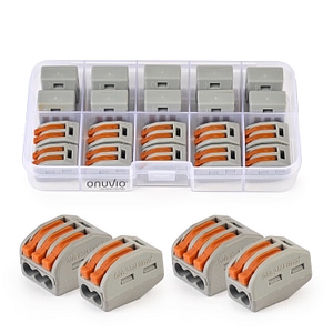 Set 20 Conectori rapizi, Reglete rapide cu levier pentru instalatii electrice cu 2 si 3 pini, tip 222
