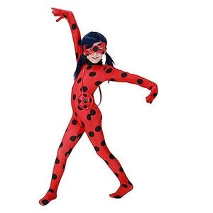 Costum carnaval fete Buburuza Miraculoasa cu gentuta, 9-10 ani, 132-140 cm