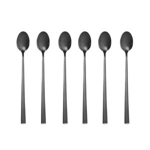 Set lingurita caffe latte AMBITION Como Black, 6 piese, inox