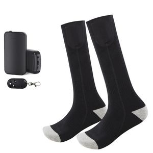 Set sosete Rove Zone, Incalzite electric, Cu Power Banks incluse, Telecomanda, 3 trepte de caldura, Marimea 38-44, Negru