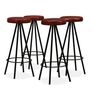 Scaune de bar VIDAXL, 4 buc, piele naturala