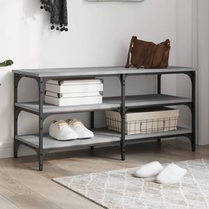 Pantofar VIDAXL, lemn prelucrat, 100x38.5x49 cm, gri sonoma