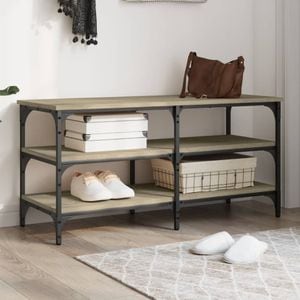 Pantofar VIDAXL, lemn prelucrat, 100x38.5x49 cm, stejar sonoma